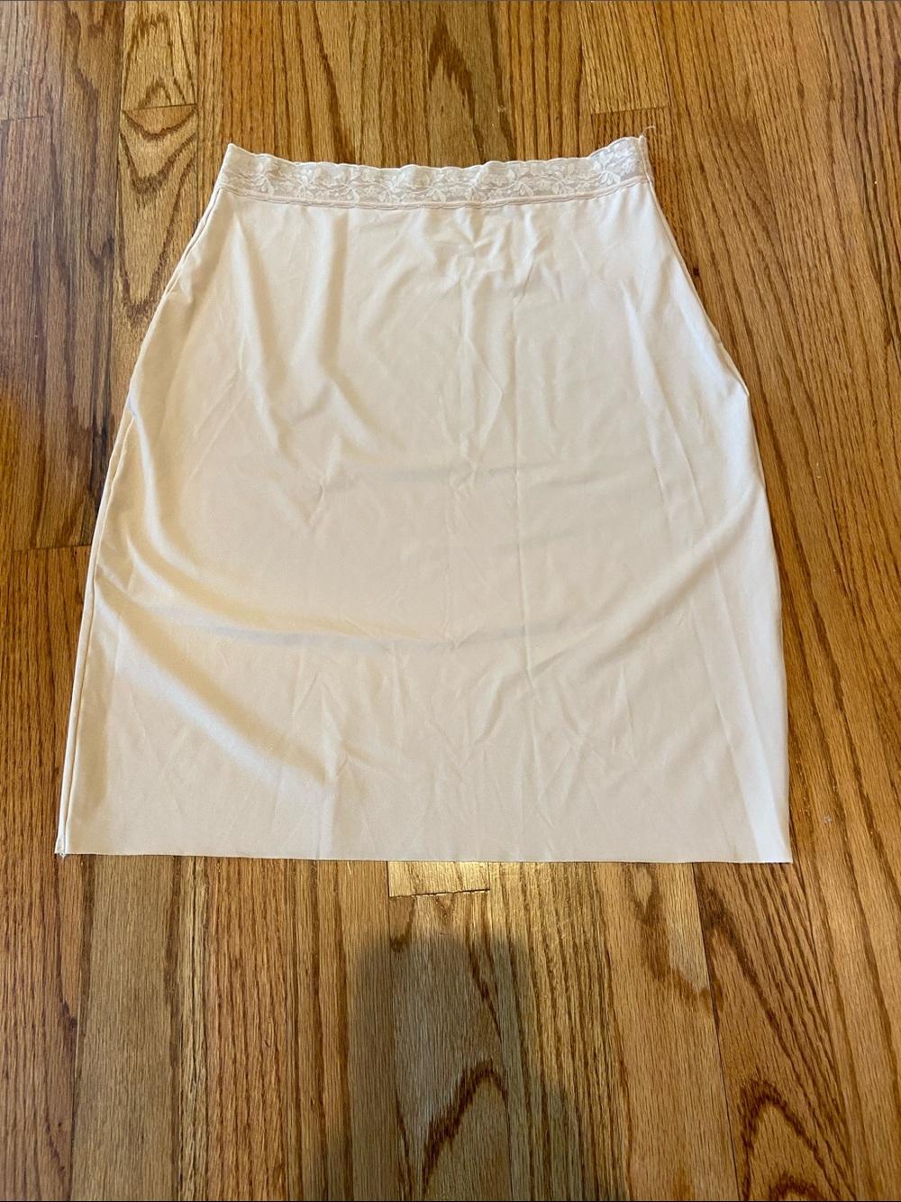 Cream shapewear Half-Slip Skirt with Lace Waistband medium